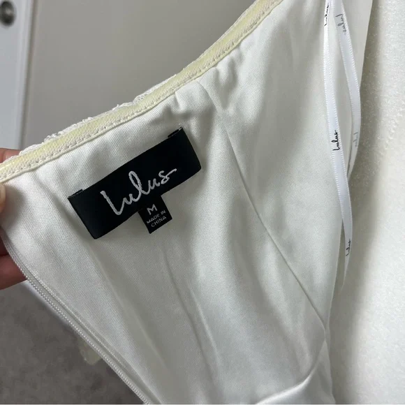 NWT LULUS LET’S GO OUT TONIGHT WHITE LACE STRAPLESS BODY CON DRESS SIZE MEDIUM - Picture 15 of 16